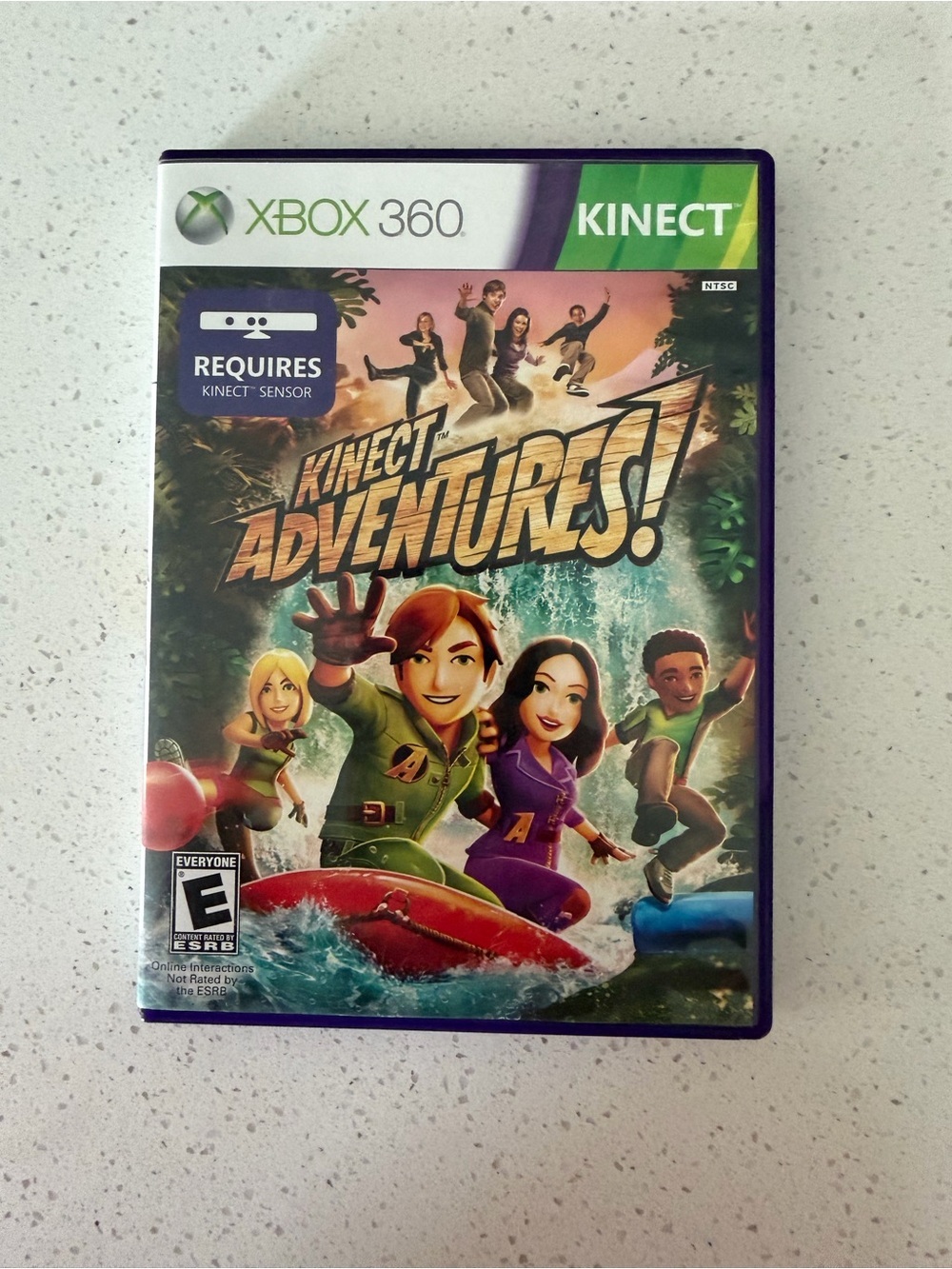 Xbox 360 Kinect Adventures! Video Game - Green & Purple Cover